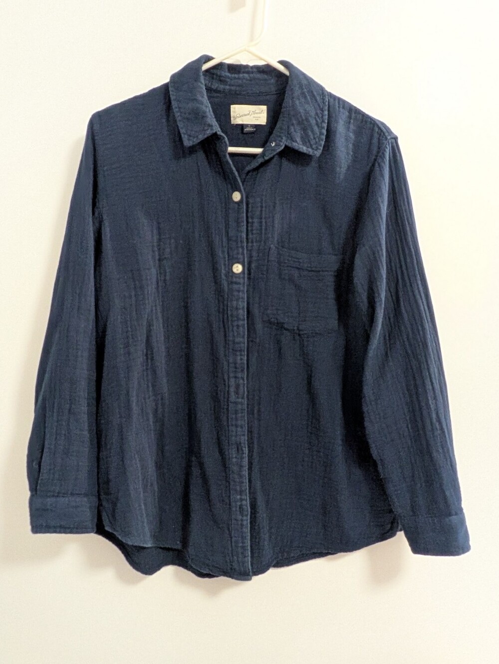 Universal Thread Navy Gauze Button-Down Shirt
